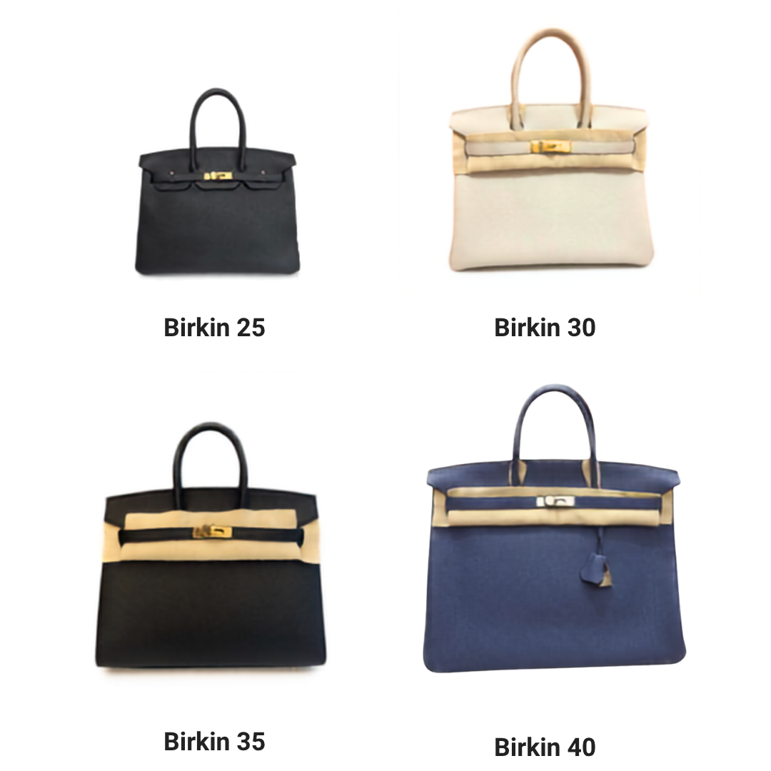 Birkin 不同尺寸對照（25／30／35／40）
